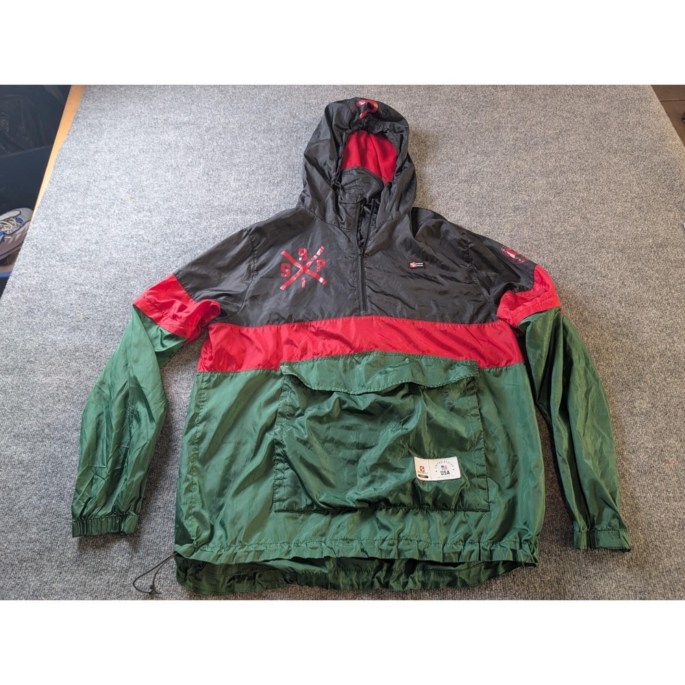 Vintage Southpole Windbreaker Jacket XL Colorblock Pullover Anorak Y2K Hip Hop